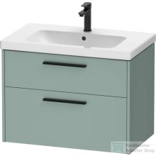   Duravit D-CODE 78,4x46 cm-es 2 fiókos alsószekrény mosdó és csaptelep nélkül, fekete fogantyúval, matt fjord zöld DC46720BDHG0000