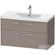  Duravit D-CODE 98,4x46 cm-es 2 fiókos alsószekrény mosdó és csaptelep nélkül, króm fogantyúval, matt bazalt DC4673010430000