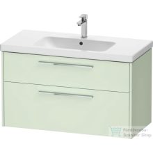   Duravit D-CODE 98,4x46 cm-es 2 fiókos alsószekrény mosdó és csaptelep nélkül, króm fogantyúval, matt halványzöld DC4673010HH0000