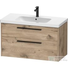   Duravit D-CODE 98,4x46 cm-es 2 fiókos alsószekrény mosdó és csaptelep nélkül, fekete fogantyúval, márványos tölgy DC46730BD550000