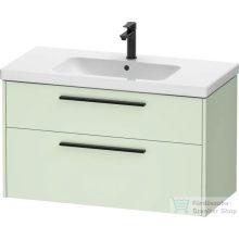   Duravit D-CODE 98,4x46 cm-es 2 fiókos alsószekrény mosdó és csaptelep nélkül, fekete fogantyúval, matt halványzöld DC46730BDHH0000