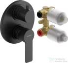 Duravit D-CODE falsík alatti kád/zuhany csaptelep alaptesttel, matt fekete DC5210008046