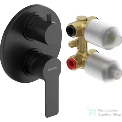   Duravit D-CODE falsík alatti kád/zuhany csaptelep alaptesttel, matt fekete DC5210008046
