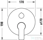 Duravit D-CODE falsík alatti kád/zuhany csaptelep alaptest nélkül, króm DC5210012010