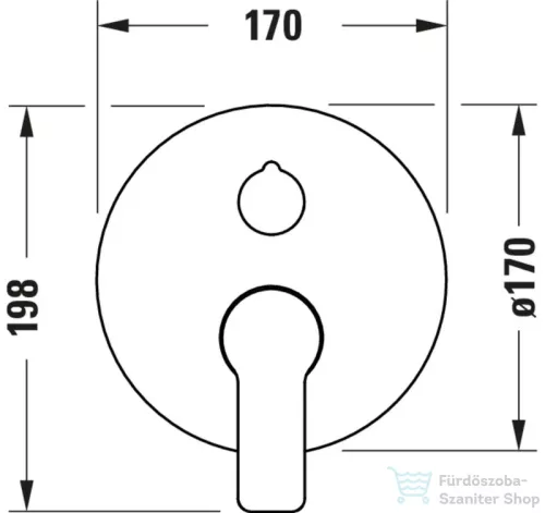 Duravit D-CODE falsík alatti kád/zuhany csaptelep alaptest nélkül, króm DC5210012010