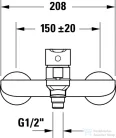 Duravit D-CODE kádtöltő csaptelep, króm DC5230001010
