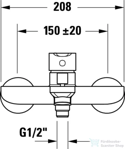 Duravit D-CODE kádtöltő csaptelep, króm DC5230001010
