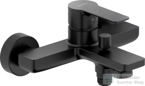 Duravit D-CODE kádtöltő csaptelep zuhanyszett nélkül, matt fekete DC5230001046