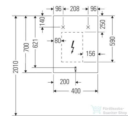 Duravit D-CODE 40x70 cm-es tükör LED világítással, matt fehér DC7075018180000