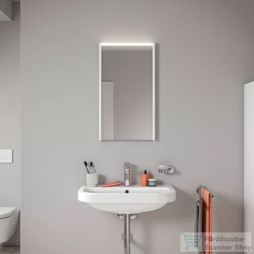 Duravit D-CODE 40x70 cm-es tükör LED világítással, matt fehér DC7075018180000