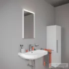 Duravit D-CODE 40x70 cm-es tükör LED világítással, matt fehér DC7075018180000