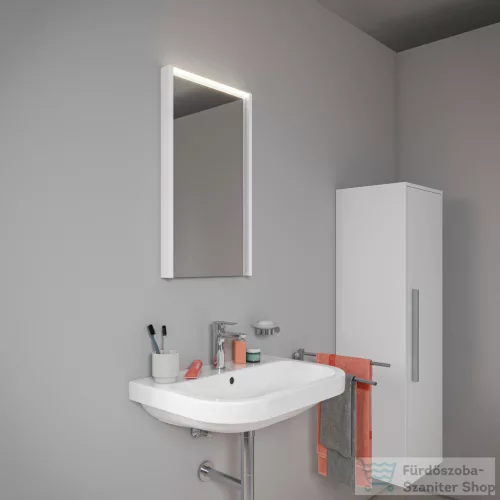 Duravit D-CODE 40x70 cm-es tükör LED világítással, matt fehér DC7075018180000