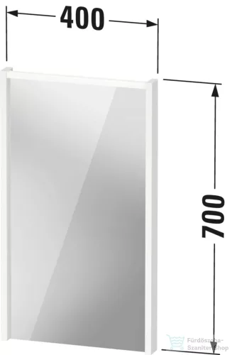 Duravit D-CODE 40x70 cm-es tükör LED világítással, matt fjord zöld DC70750HGHG0000