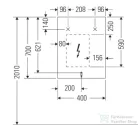 Duravit D-CODE 40x70 cm-es tükör LED világítással, matt fjord zöld DC70750HGHG0000