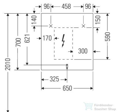 Duravit D-CODE 65x70 cm-es tükör LED világítással, matt grafit DC7076049490000