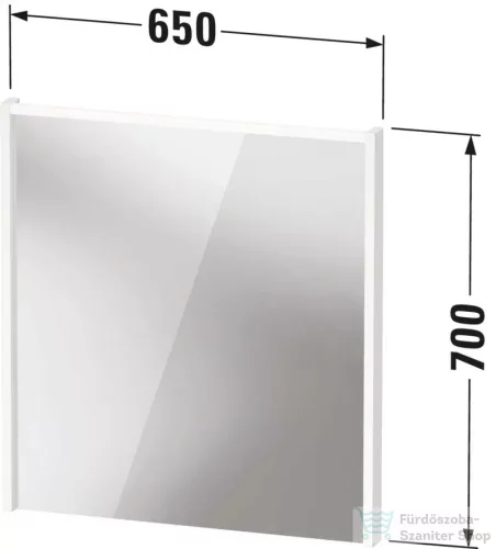 Duravit D-CODE 65x70 cm-es tükör LED világítással, márványos tölgy DC7076055550000