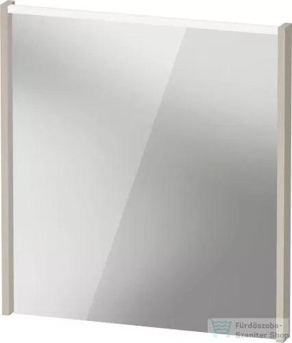 Duravit D-CODE 65x70 cm-es tükör LED világítással, matt taupe DC7076091910000