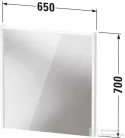 Duravit D-CODE 65x70 cm-es tükör LED világítással, matt fjord zöld DC70760HGHG0000