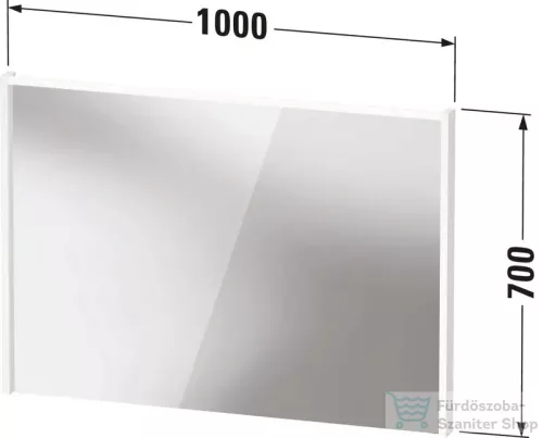 Duravit D-CODE 100x70 cm-es tükör LED világítással, fényes fehér DC7078022220000