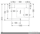 Duravit D-CODE 100x70 cm-es tükör LED világítással, matt taupe DC7078091910000