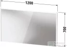 Duravit D-CODE 120x70 cm-es tükör LED világítással, márványos tölgy DC7079055550000