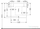 Duravit D-CODE 120x70 cm-es tükör LED világítással, márványos tölgy DC7079055550000