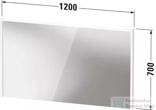 Duravit D-CODE 120x70 cm-es tükör LED világítással, matt halványzöld DC70790HHHH0000