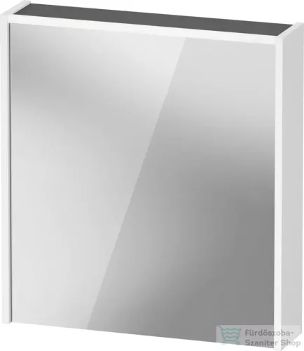 Duravit D-CODE 65x70 cm-es tükrös szekrény világítással, dugaljjal, balos, matt fehér DC7105L18180000