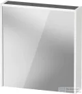 Duravit D-CODE 65x70 cm-es tükrös szekrény világítással, dugaljjal, balos, fényes fehér DC7105L22220000