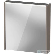   Duravit D-CODE 65x70 cm-es tükrös szekrény világítással, dugaljjal, balos, matt bazalt DC7105L43430000