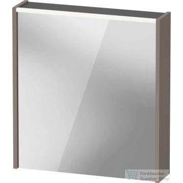   Duravit D-CODE 65x70 cm-es tükrös szekrény világítással, dugaljjal, balos, matt bazalt DC7105L43430000