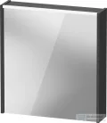 Duravit D-CODE 65x70 cm-es tükrös szekrény világítással, dugaljjal, balos, matt grafit DC7105L49490000