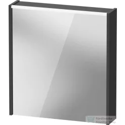   Duravit D-CODE 65x70 cm-es tükrös szekrény világítással, dugaljjal, balos, matt grafit DC7105L49490000