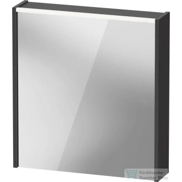   Duravit D-CODE 65x70 cm-es tükrös szekrény világítással, dugaljjal, balos, matt grafit DC7105L49490000
