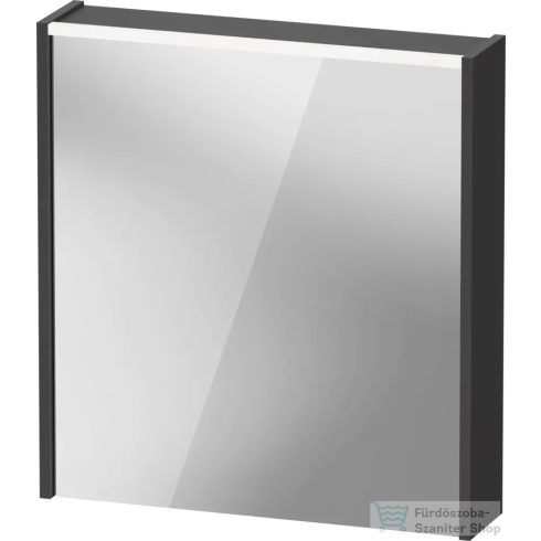 Duravit D-CODE 65x70 cm-es tükrös szekrény világítással, dugaljjal, balos, matt grafit DC7105L49490000