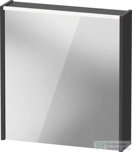 Duravit D-CODE 65x70 cm-es tükrös szekrény világítással, dugaljjal, balos, matt grafit DC7105L49490000