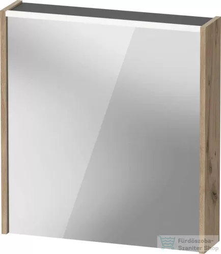 Duravit D-CODE 65x70 cm-es tükrös szekrény világítással, dugaljjal, balos, márványos tölgy DC7105L55550000