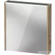 Duravit D-CODE 65x70 cm-es tükrös szekrény világítással, dugaljjal, balos, márványos tölgy DC7105L55550000