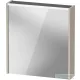 Duravit D-CODE 65x70 cm-es tükrös szekrény világítással, dugaljjal, balos, matt taupe DC7105L91910000