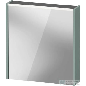   Duravit D-CODE 65x70 cm-es tükrös szekrény világítással, dugaljjal, balos, matt fjord zöld DC7105LHGHG0000
