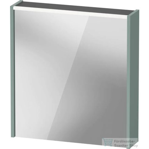 Duravit D-CODE 65x70 cm-es tükrös szekrény világítással, dugaljjal, balos, matt fjord zöld DC7105LHGHG0000
