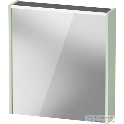 Duravit D-CODE 65x70 cm-es tükrös szekrény világítással, dugaljjal, balos, matt halványzöld DC7105LHHHH0000