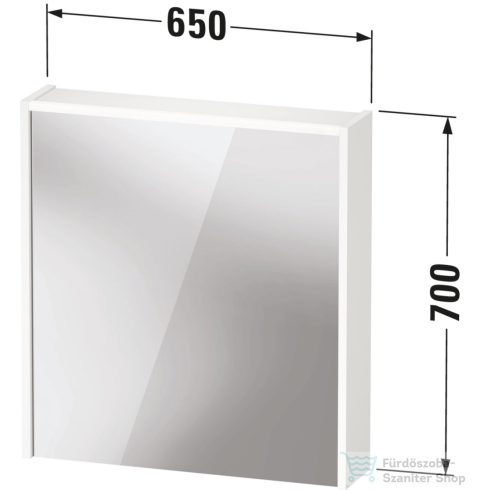 Duravit D-CODE 65x70 cm-es tükrös szekrény világítással, dugaljjal, balos, matt halványzöld DC7105LHHHH0000