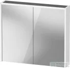 Duravit D-CODE 80x70 cm-es 2 ajtós tükrös szekrény világítással, dugaljjal, matt fehér DC7106018180000