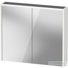   Duravit D-CODE 80x70 cm-es 2 ajtós tükrös szekrény világítással, dugaljjal, matt fehér DC7106018180000