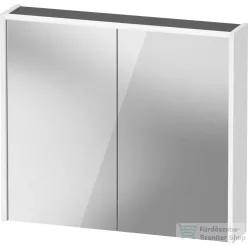   Duravit D-CODE 80x70 cm-es 2 ajtós tükrös szekrény világítással, dugaljjal, matt fehér DC7106018180000