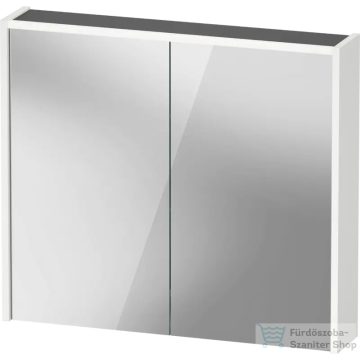   Duravit D-CODE 80x70 cm-es 2 ajtós tükrös szekrény világítással, dugaljjal, matt fehér DC7106018180000