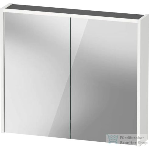 Duravit D-CODE 80x70 cm-es 2 ajtós tükrös szekrény világítással, dugaljjal, matt fehér DC7106018180000