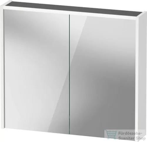 Duravit D-CODE 80x70 cm-es 2 ajtós tükrös szekrény világítással, dugaljjal, matt fehér DC7106018180000