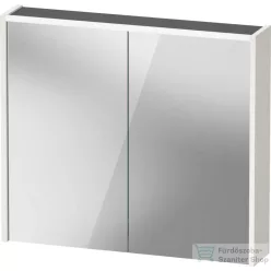   Duravit D-CODE 80x70 cm-es 2 ajtós tükrös szekrény világítással, dugaljjal, fényes fehér DC7106022220000